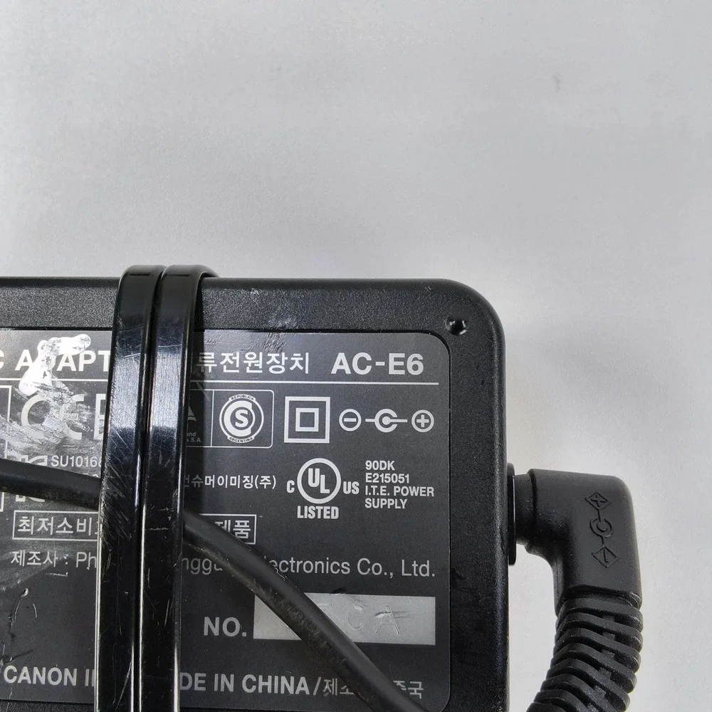Canon AC Adapter AC-E6 and DC Coupler DR-E6 Power Kit for EOS DSLR Cameras